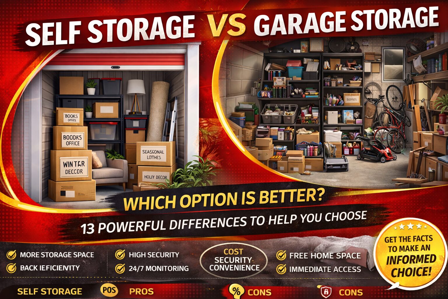Self Storage vs Garage Storage: Which Option Is Better?