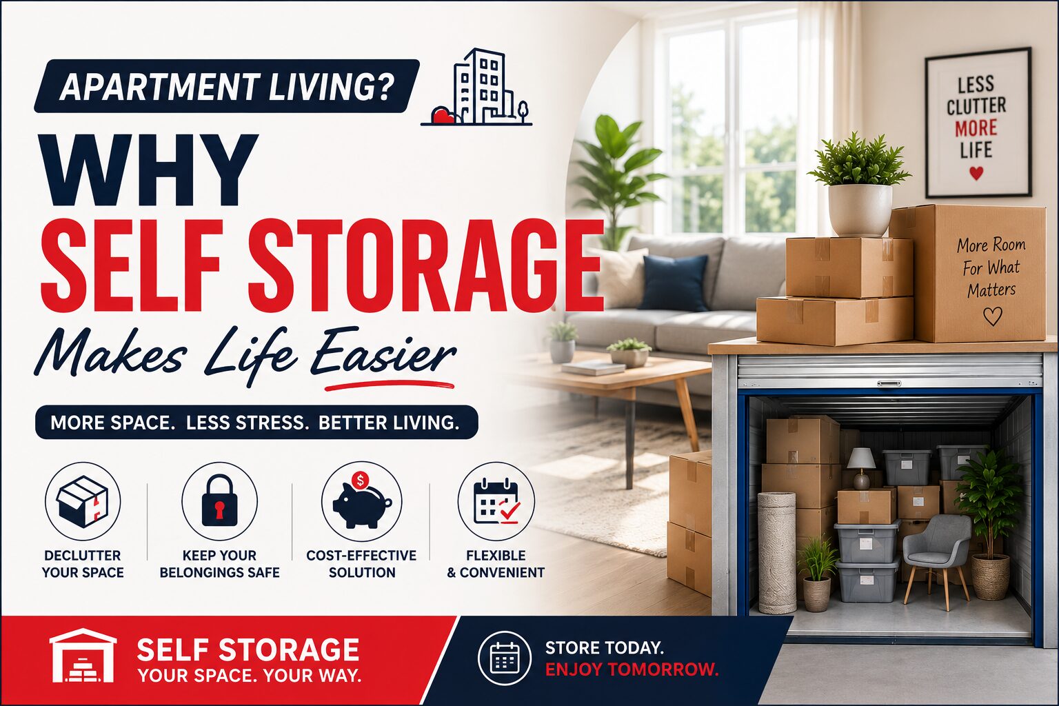 Apartment Living? Why Self Storage Makes Life Easier