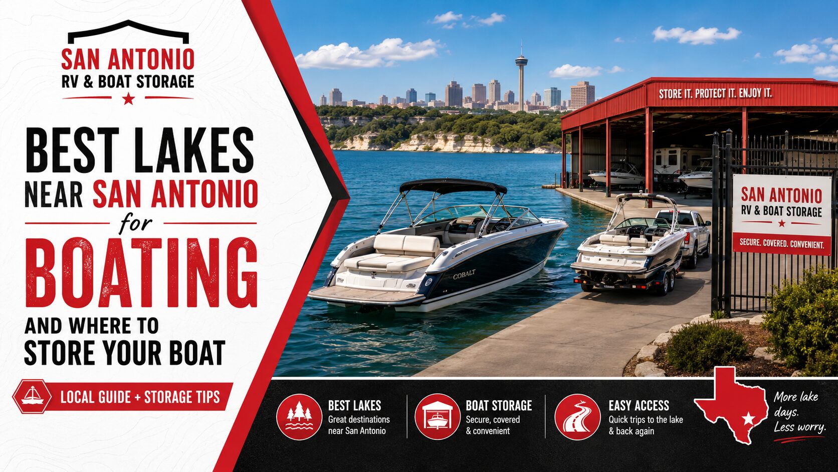 Best Lakes Near San Antonio for Boating (And Where to Store Your Boat)