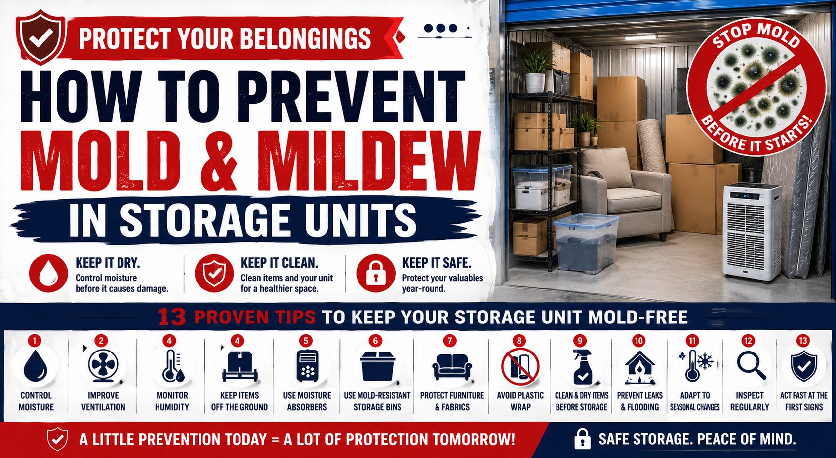 How to Prevent Mold & Mildew in Storage Units