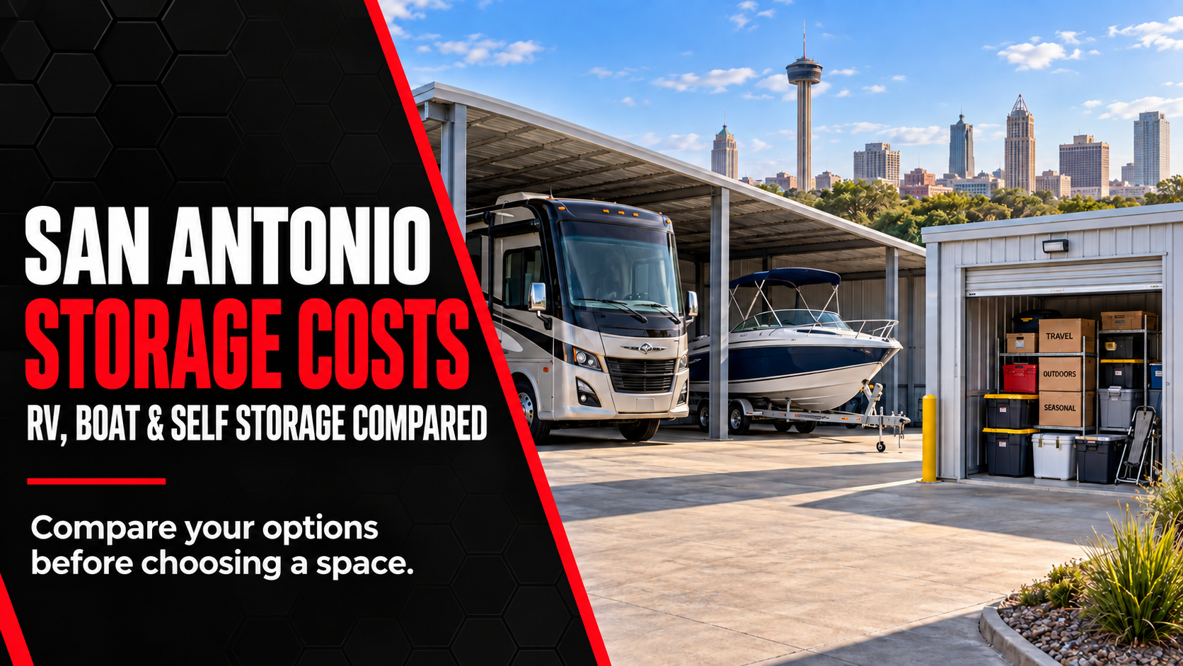 San Antonio Storage Costs: RV, Boat & Self Storage Compared